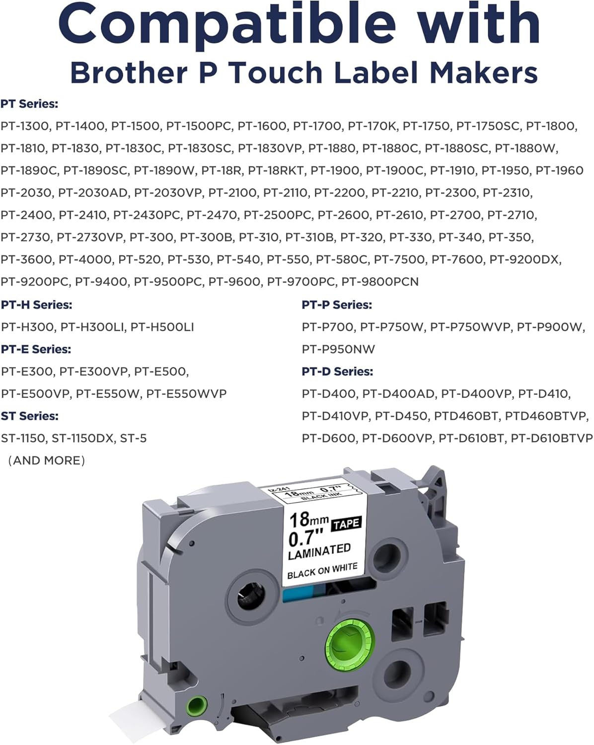 Thumbnail 5 de Brother TZe-241 18mm Laminated Label Tape 4-Pack 🏷️