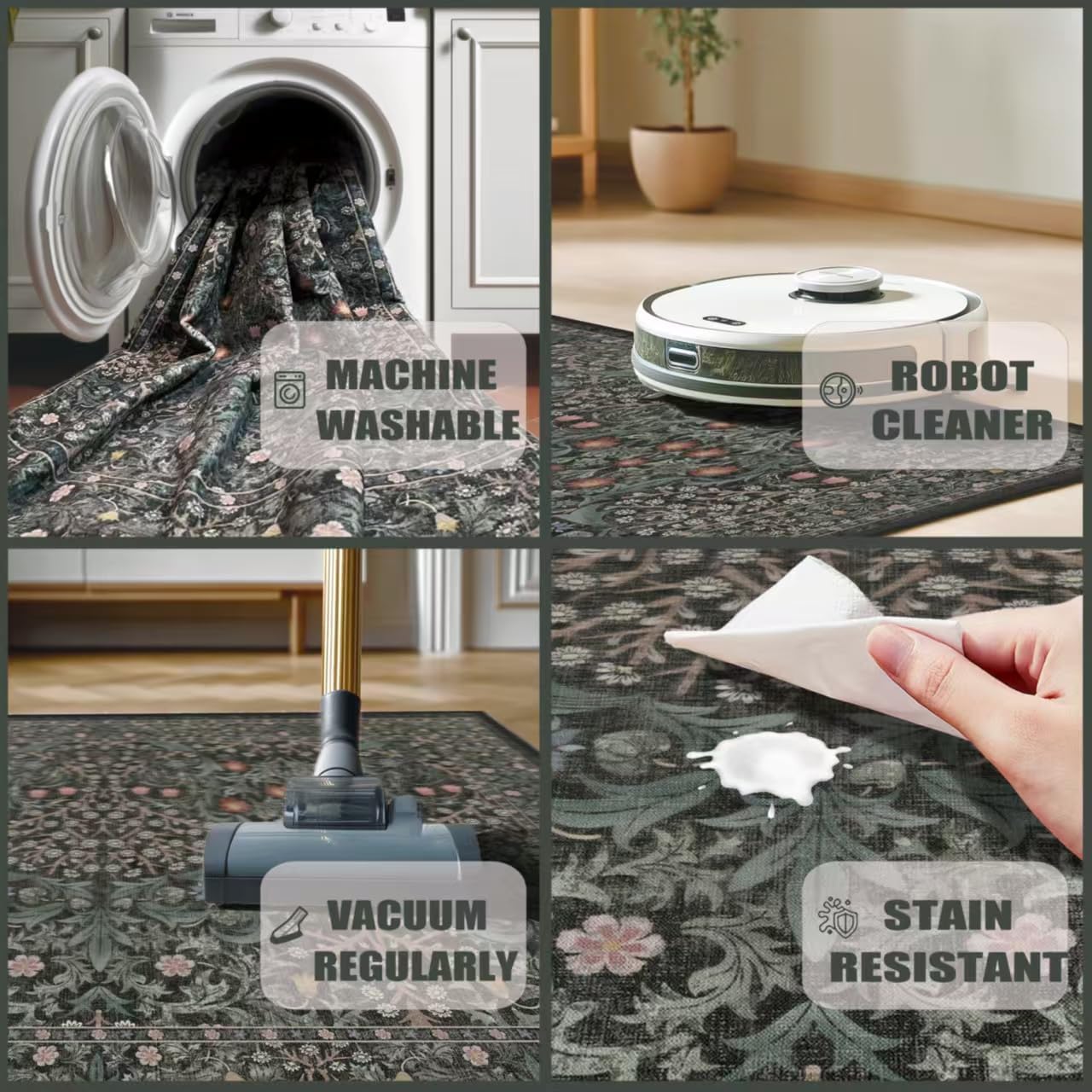 Detalle 2 de Urownmat 8x10 Washable Rug 🛋