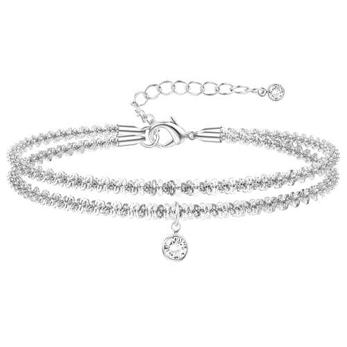Thumbnail 7 de Diamday 925 Sterling Silver Ankle Bracelet for Women