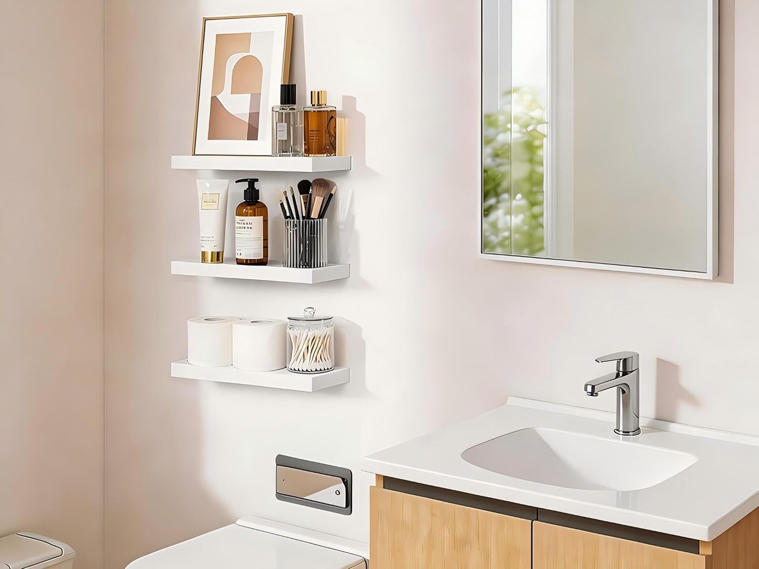 Thumbnail 6 de BAYKA White Floating Shelves Set of 3