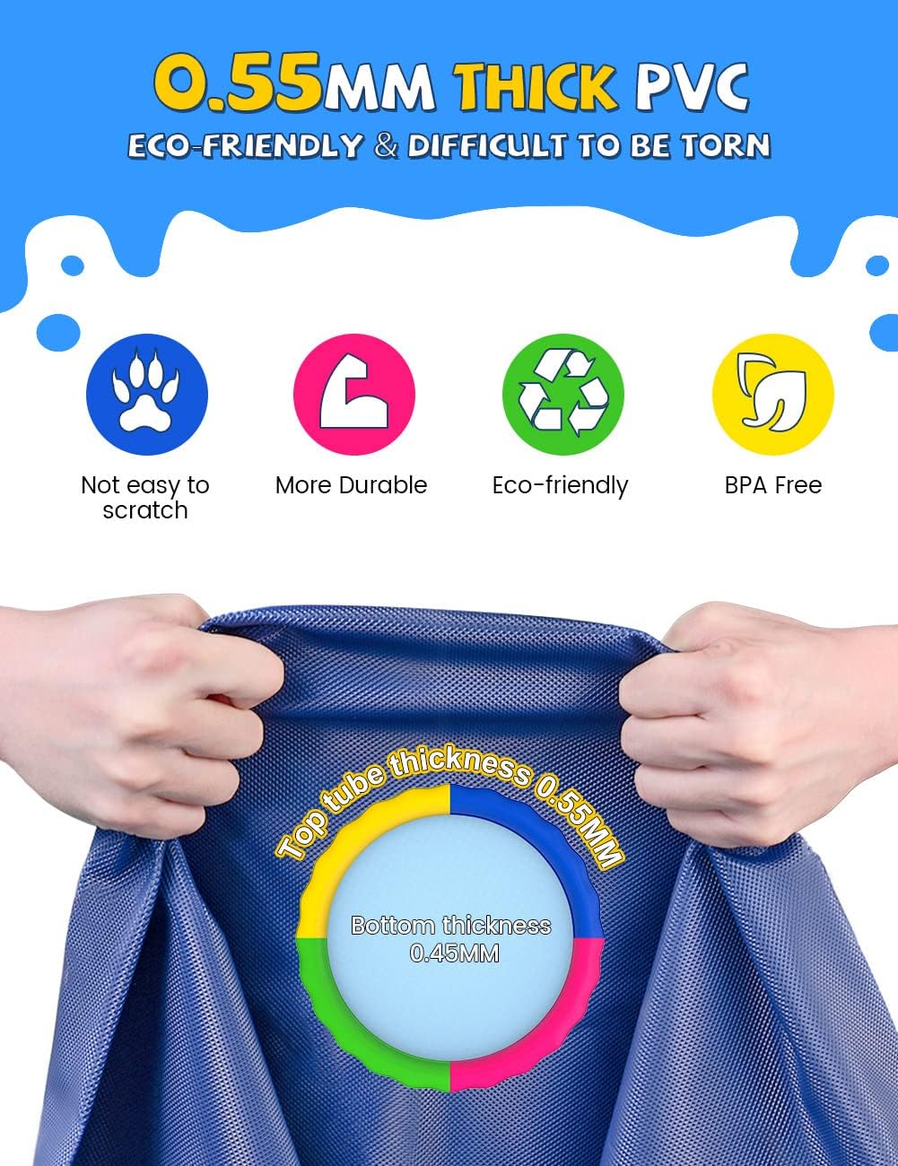 Thumbnail 1 de VISTOP Non-Slip Splash Pad for Kids and Dog (67 inch) — Thicken Non-Slip Outdoor Sprinkler Pool Play Mat