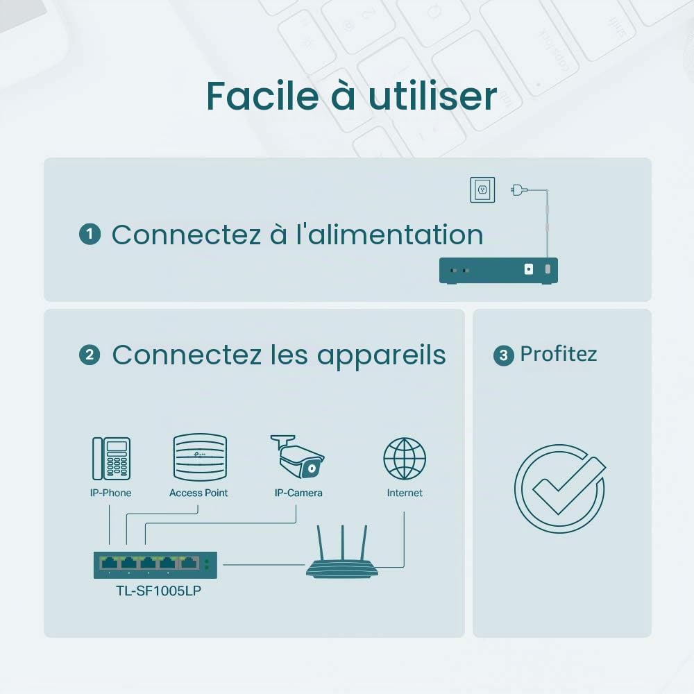 Thumbnail 3 de TP-Link TL-SF1005LP: Switch PoE 5 ports, idéal pour PME et bureaux à domicile
