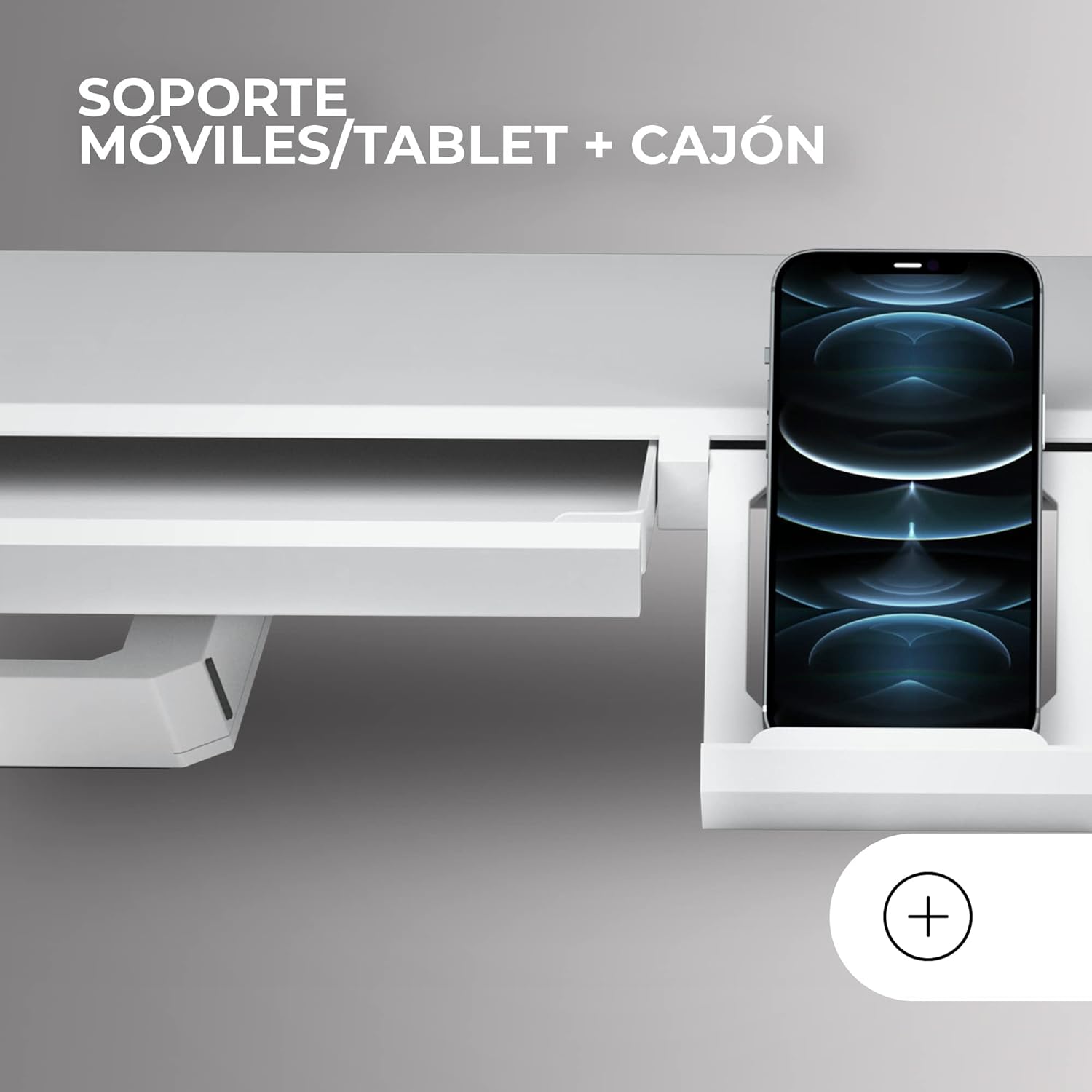 Thumbnail 3 de Mars Gaming MGS-ONE Bianco: supporto monitor con Chroma RGB, braccio regolabile e USB 2.0 frontale