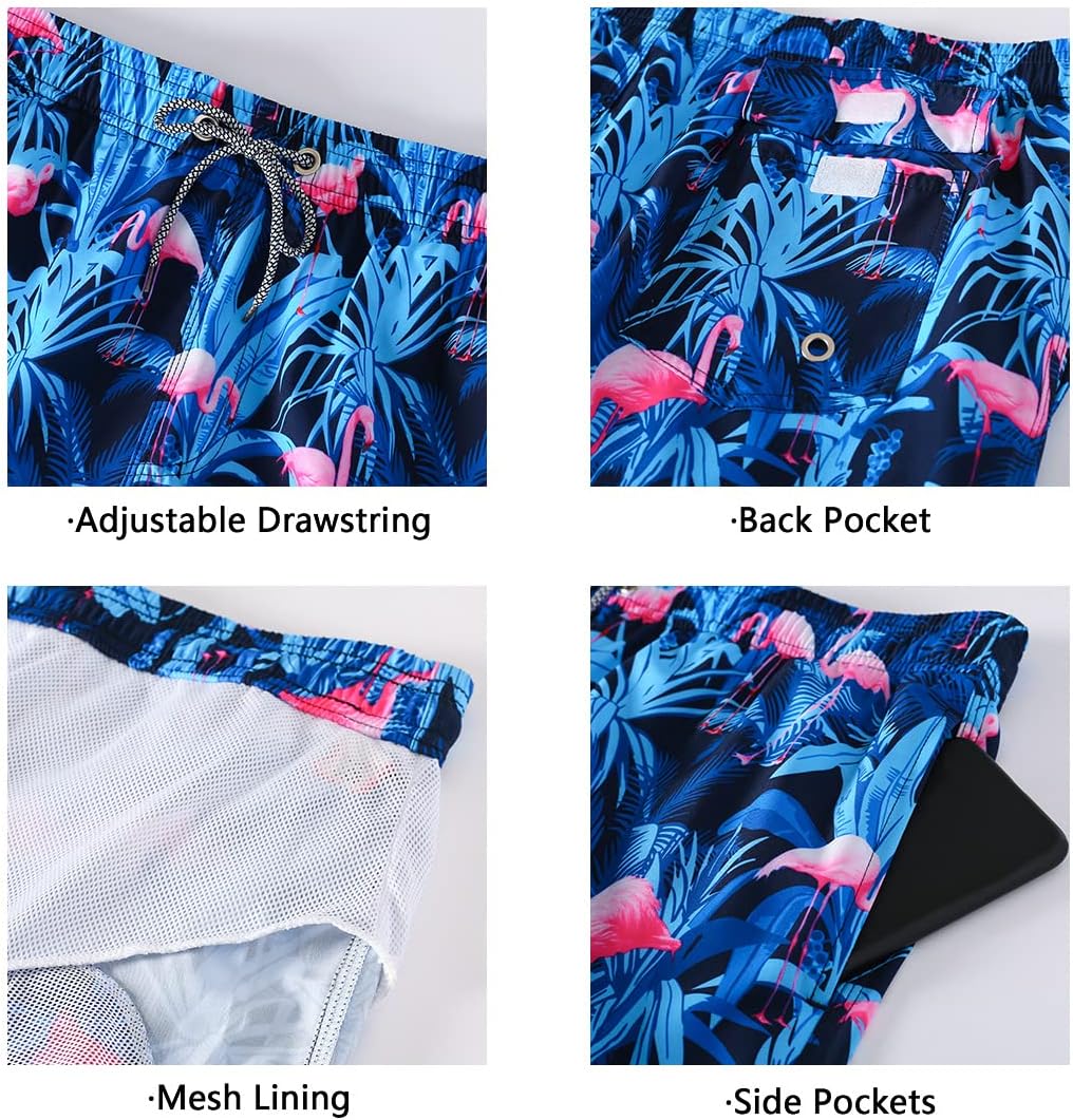 Detalle de iCKER Mens Swim Shorts Swimming Trunks 3D Print Beach Shorts Boardshorts