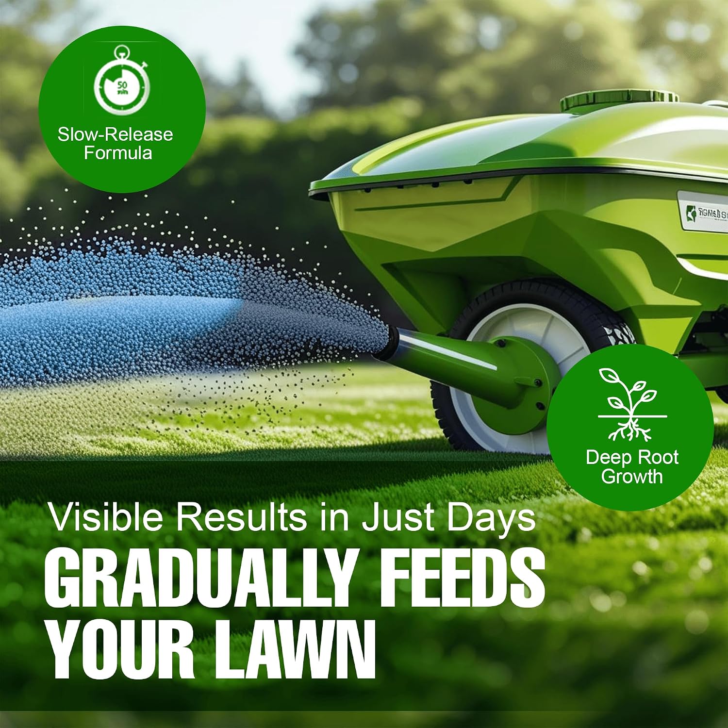 Detalle 2 de Eco Solutions SRGF Slow-Release Lawn Fertilizer, 25-5-10 NPK, Feeds up to 110 Days
