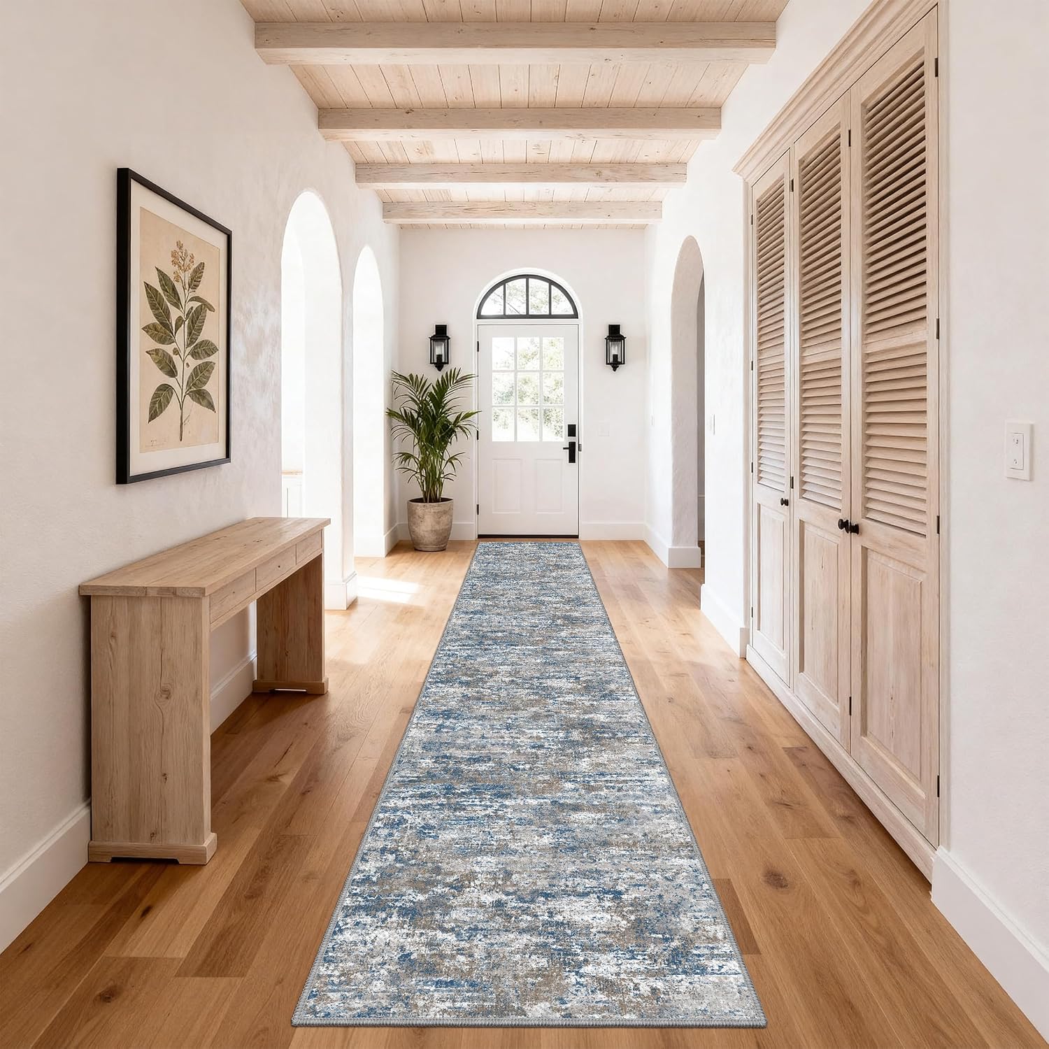 Detalle de TTelephant 2.6 x 14 ft Washable Hallway Runner Rug with Silicone Backing