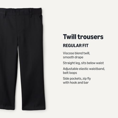 Detalle de Amazon Essentials Boys' School Uniform Trousers (2-Pack), Black, 5-6 Years