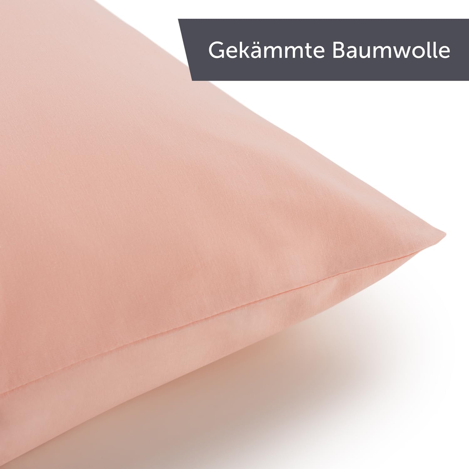 Thumbnail 6 de Blumtal Kissenbezug 40x40 cm im 2er Set – Dusty Pink, 100% Baumwolle Jersey, OEKO-TEX CERTIFIED
