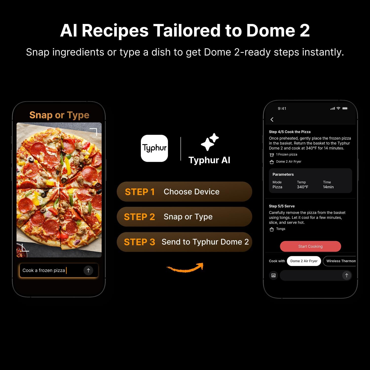 Thumbnail 6 de Typhur Dome 2 Large AI Smart Air Fryer: Dual Top & Bottom Heating, 15-in-1, Self-Cleaning