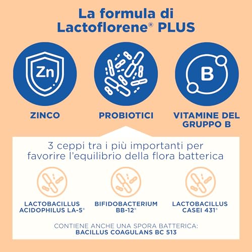 Thumbnail 5 de Lactoflorene Plus: probiotici vivi con zinco e vitamine B per l’equilibrio intestinale