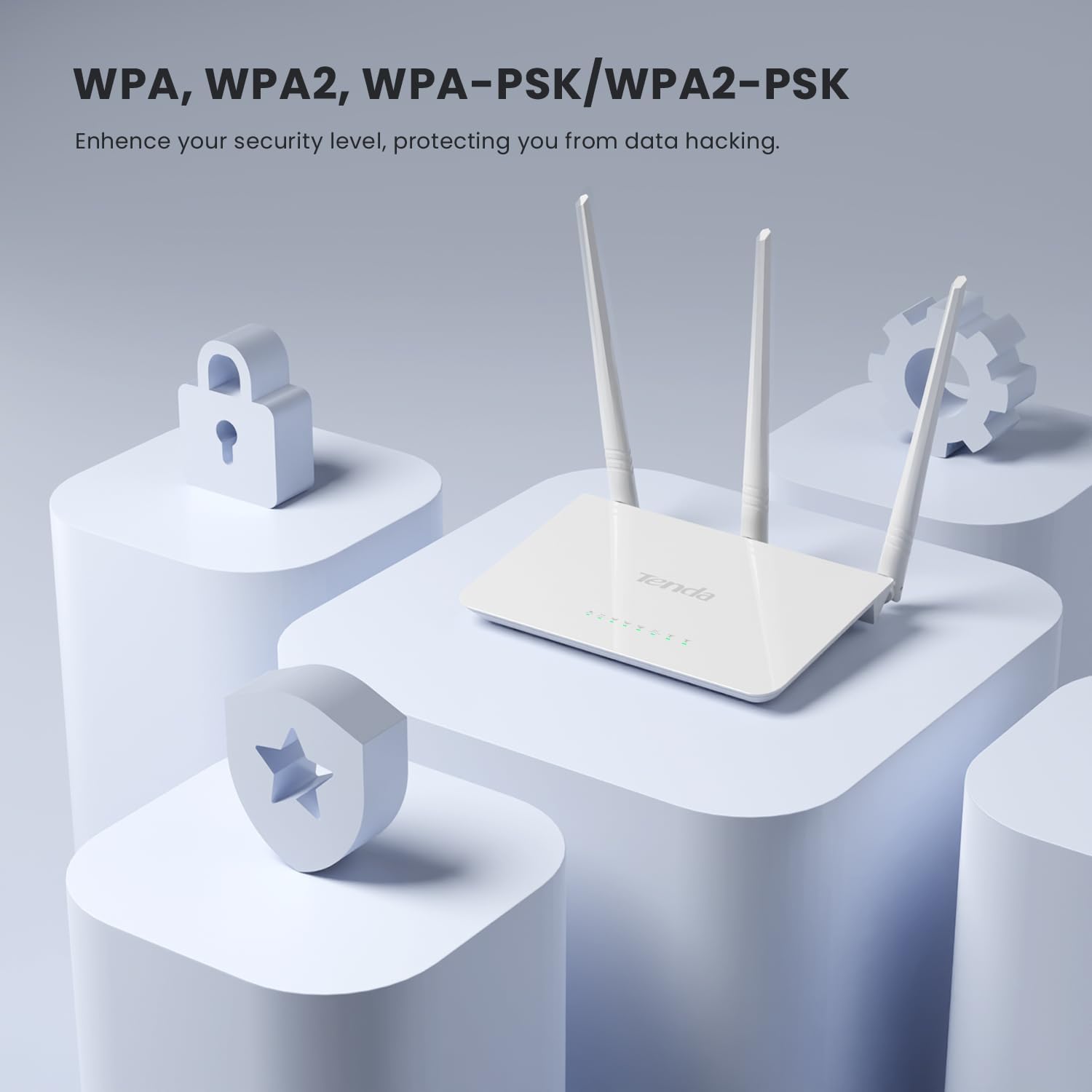 Thumbnail 6 de Tenda F3 White Wireless Router (300 Mbps) with 3 External Antennas