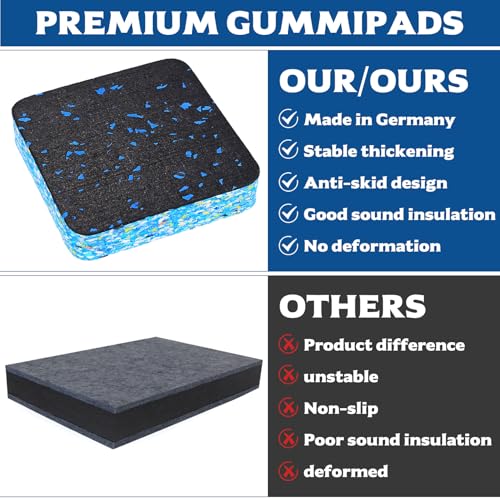 Thumbnail 3 de Amortiguadores de Vibraciones Auktransceler 4 Piezas 10x10x2 cm — Antideslizantes y Duraderos para lavadoras, secadoras y equipos de fitness