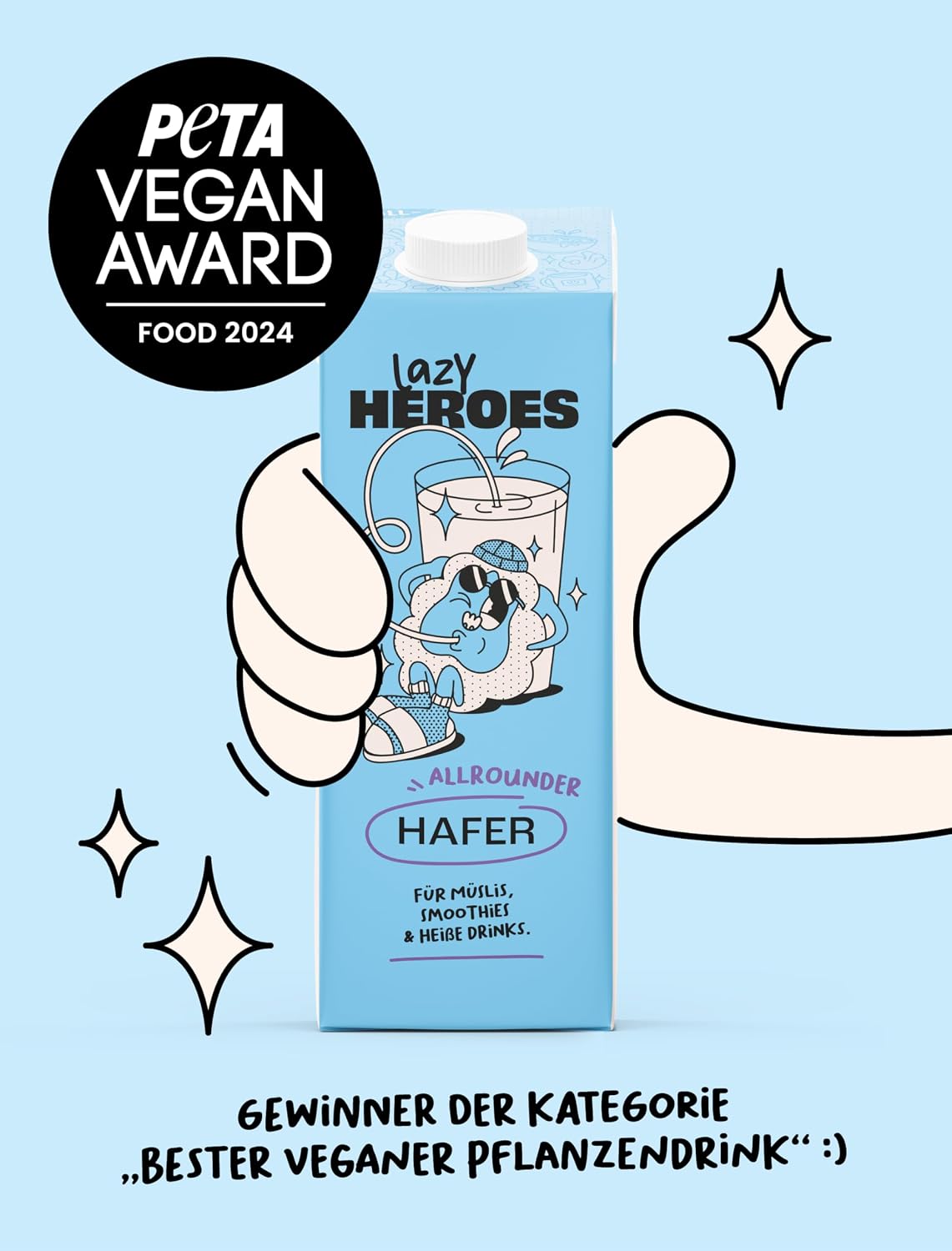 Detalle 2 de Lazy Heroes Allrounder Hafer Drink 1L 🥛