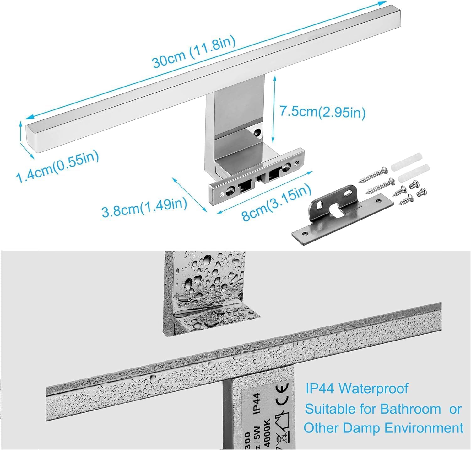 Detalle 2 de Aogled Lampada specchio LED 5W 30 cm
