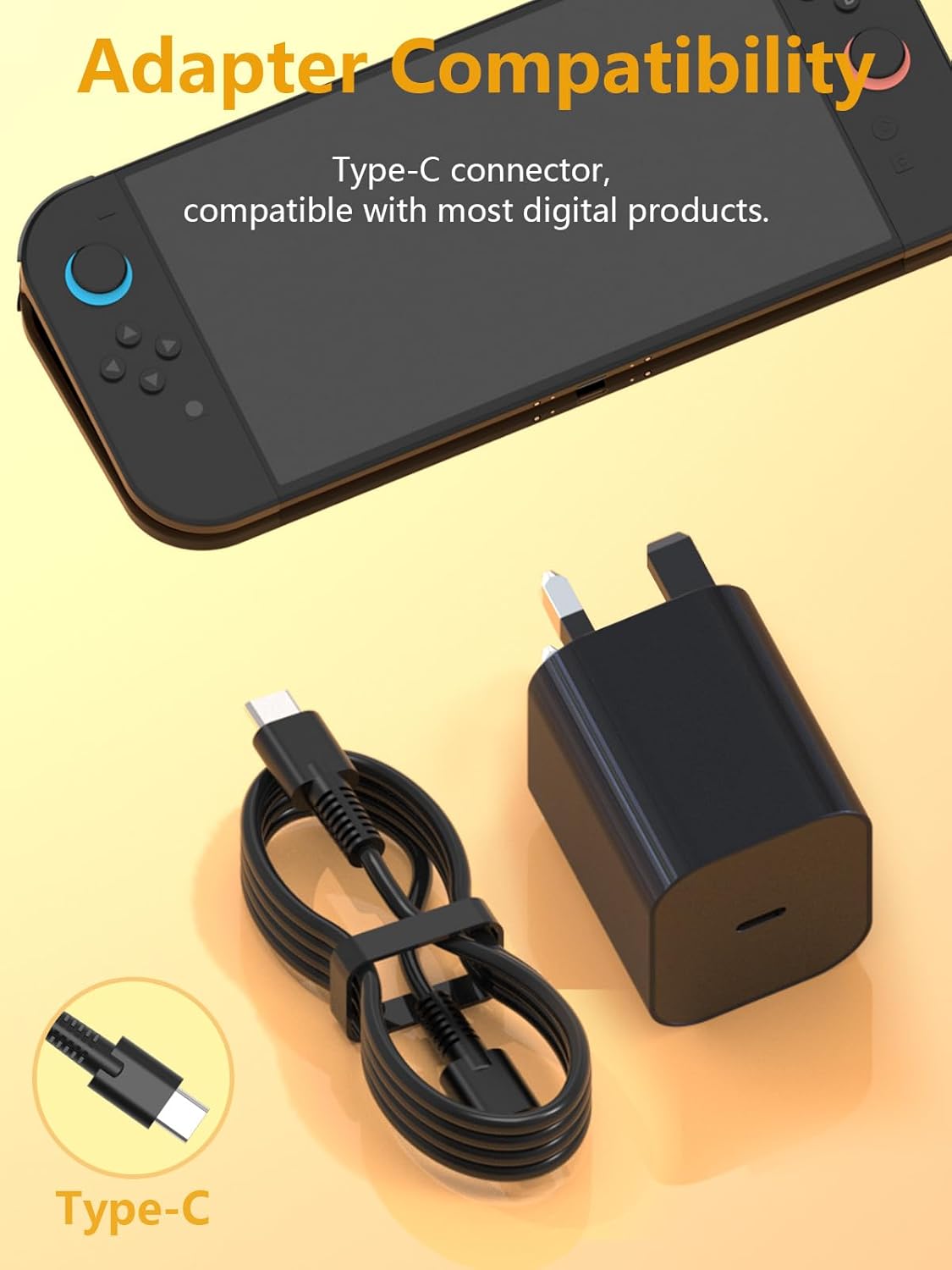 Thumbnail 2 de Haiyistar Switch 2 Charger 60W: Fast, Broad Compatibility for Switch Family and Steam Deck
