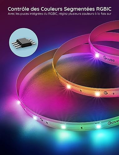 Thumbnail 6 de Govee RGBIC Ruban LED 5M avec bande WiFi Bluetooth Connectée – Synchronisation Musique
