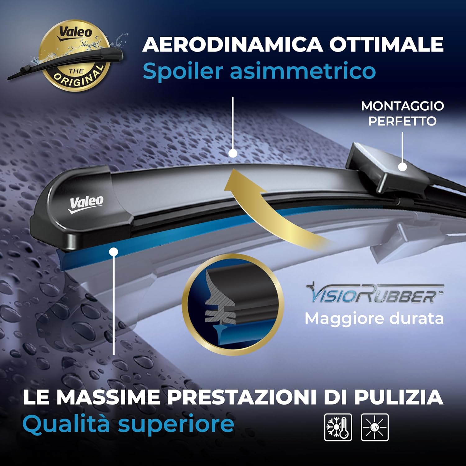 Thumbnail 1 de VALEO Silencio Tergicristalli VF345 – Kit 2 spazzole 600mm/380mm, visibilità ottimizzata