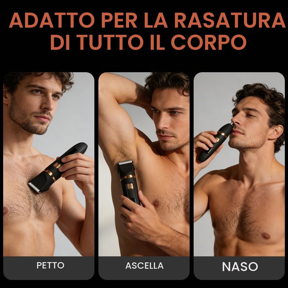 Thumbnail 6 de Aolso Rasoio Elettrico Multiuso FYJ: rifinitore all-in-one per viso, corpo e naso