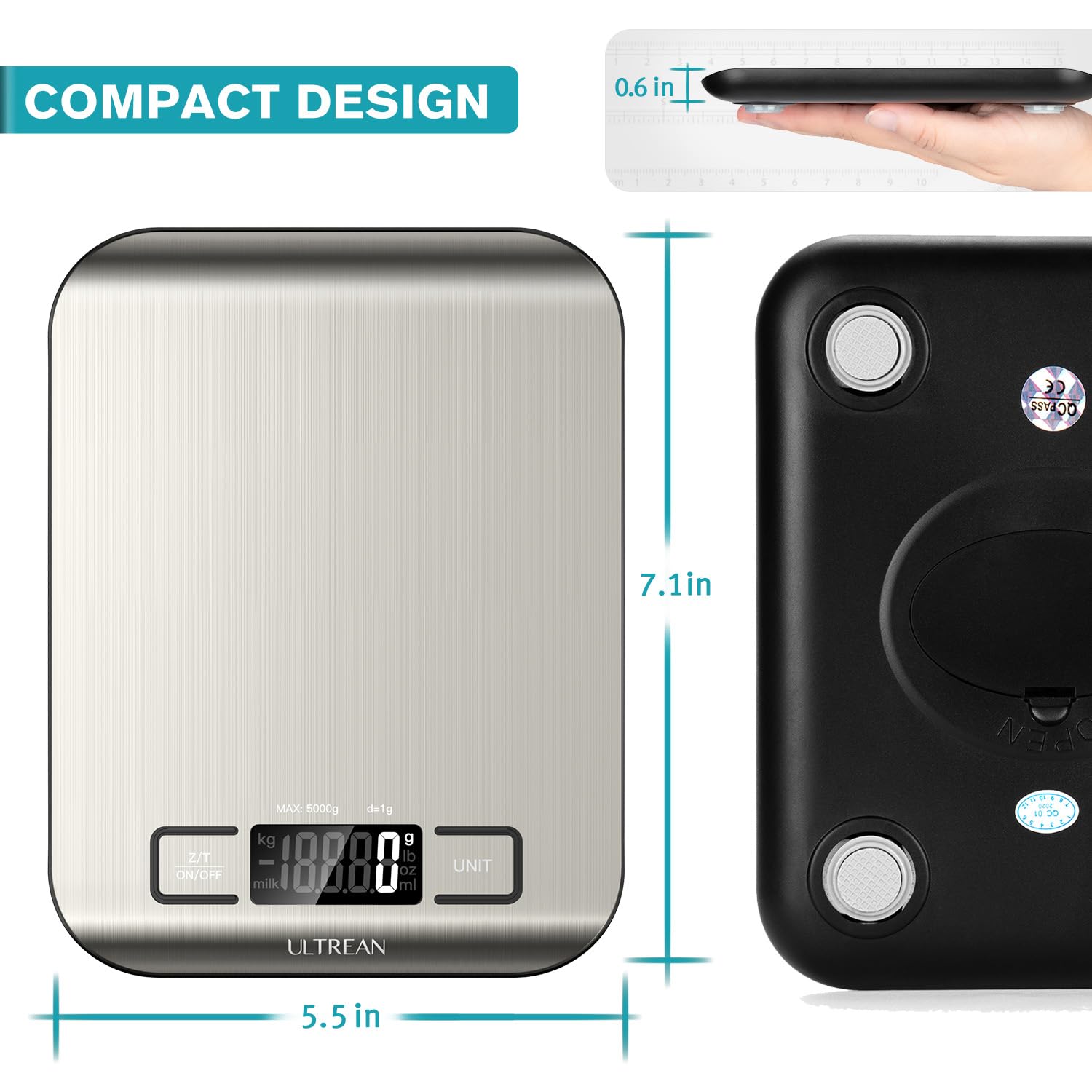 Thumbnail 6 de Ultrean Food Scale 11lb ⚖