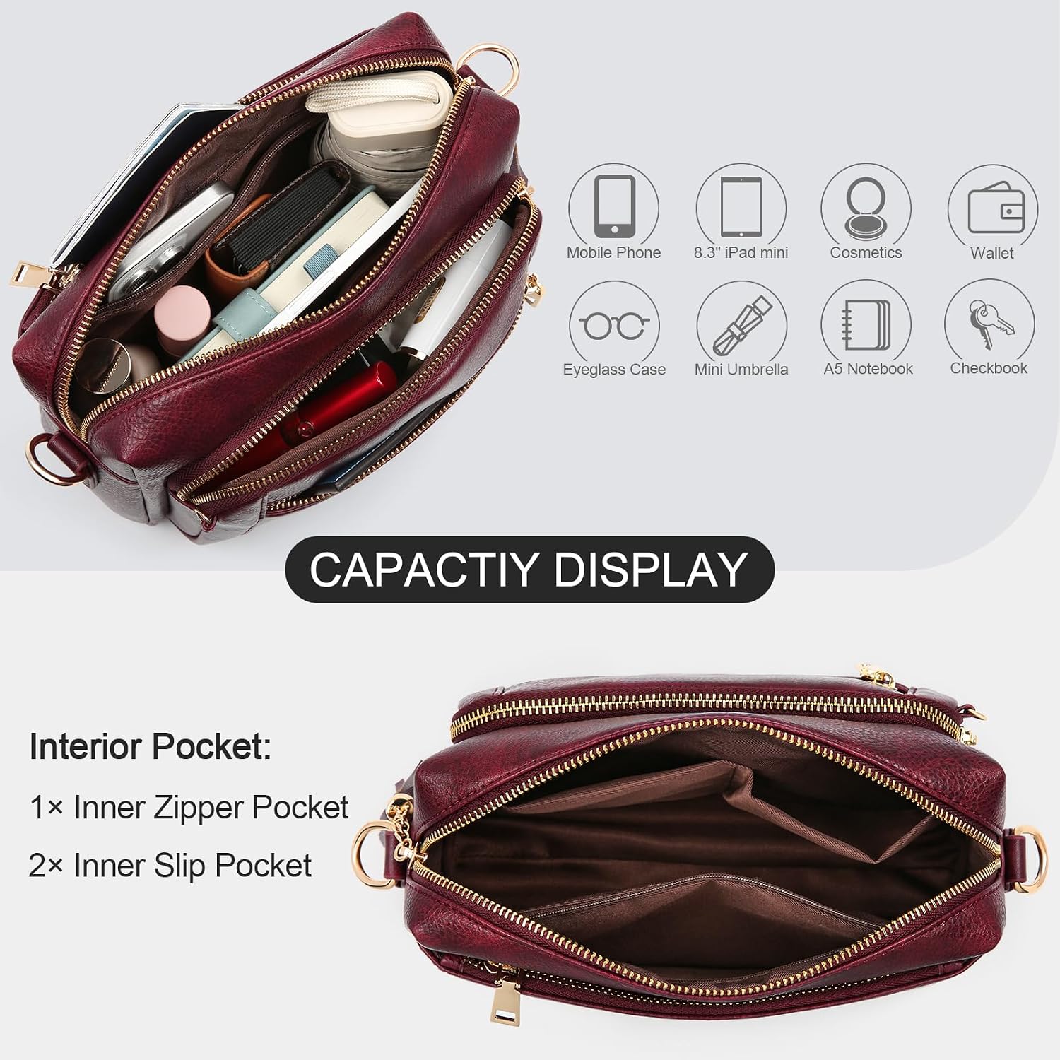 Detalle de HILAEX Women's Cross Body Bag 25cm