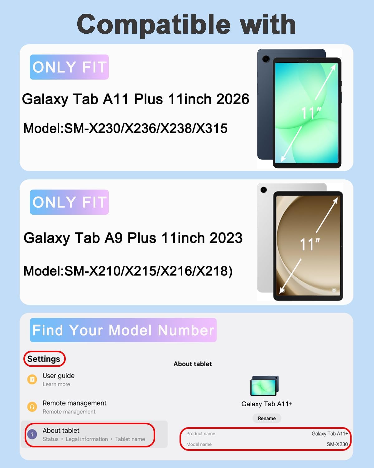 Thumbnail 1 de EAMPANG Keyboard Case for Samsung A11+