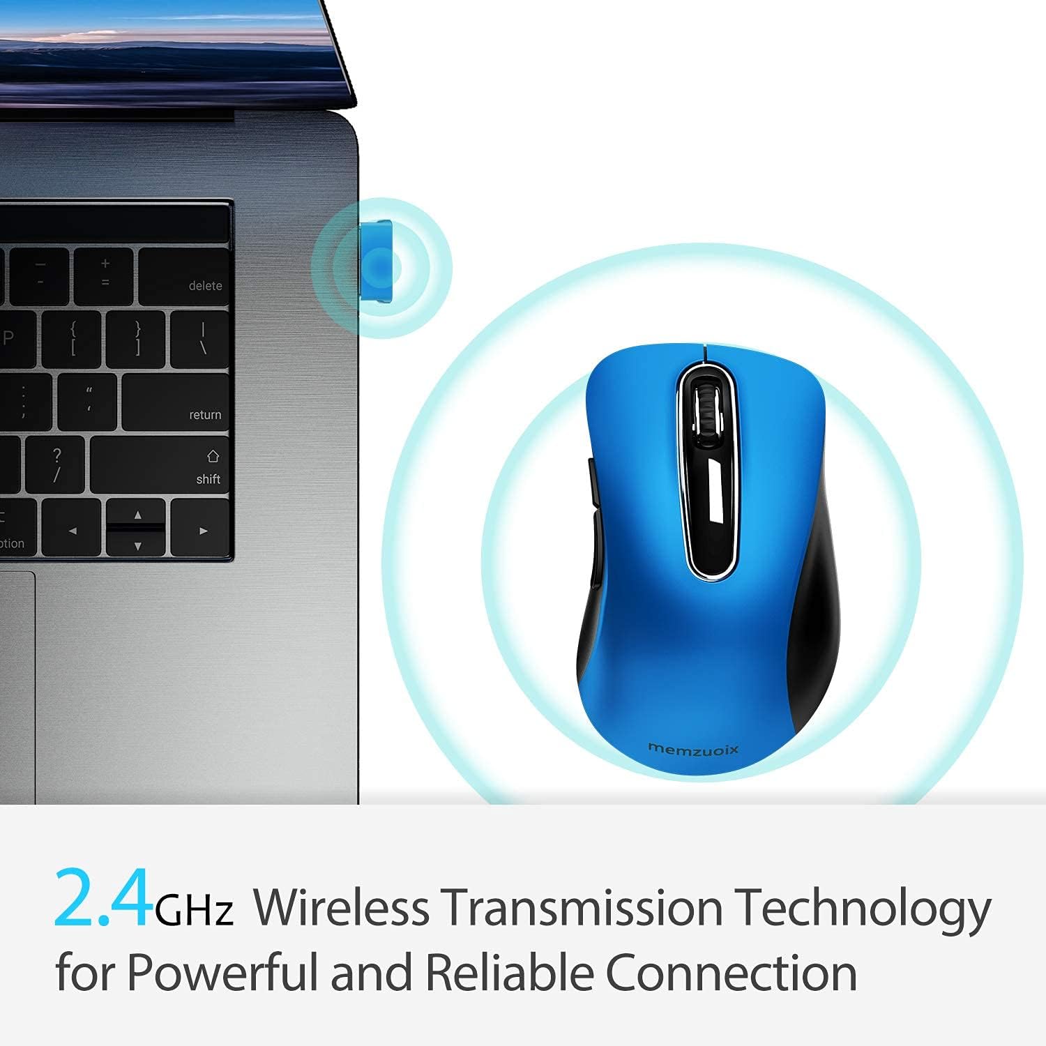 Detalle 2 de memzuoix 2.4G Portable Wireless Mouse 1400 DPI