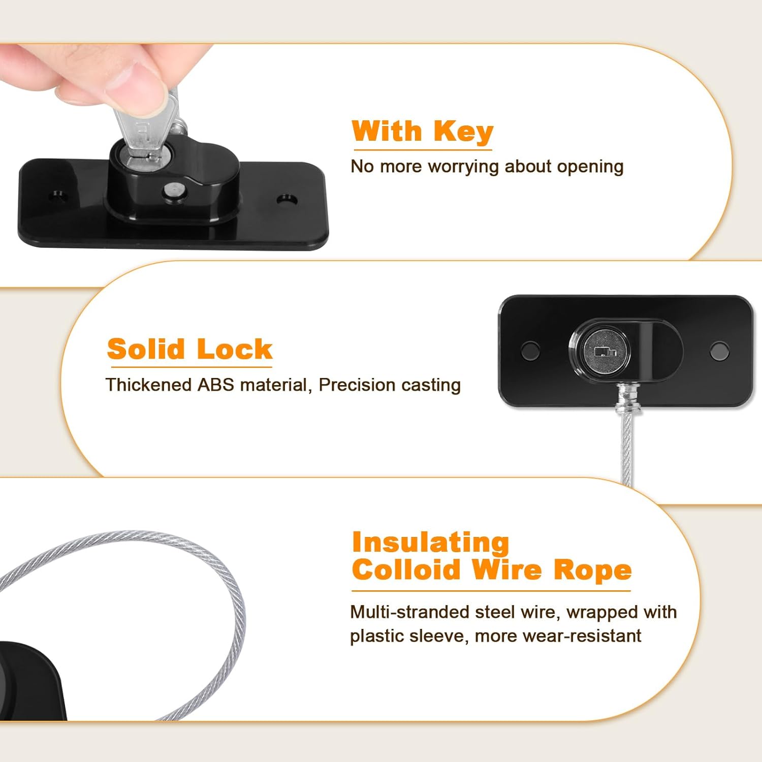 Thumbnail 2 de AiQInu Candado seguridad ventanas 23 cm