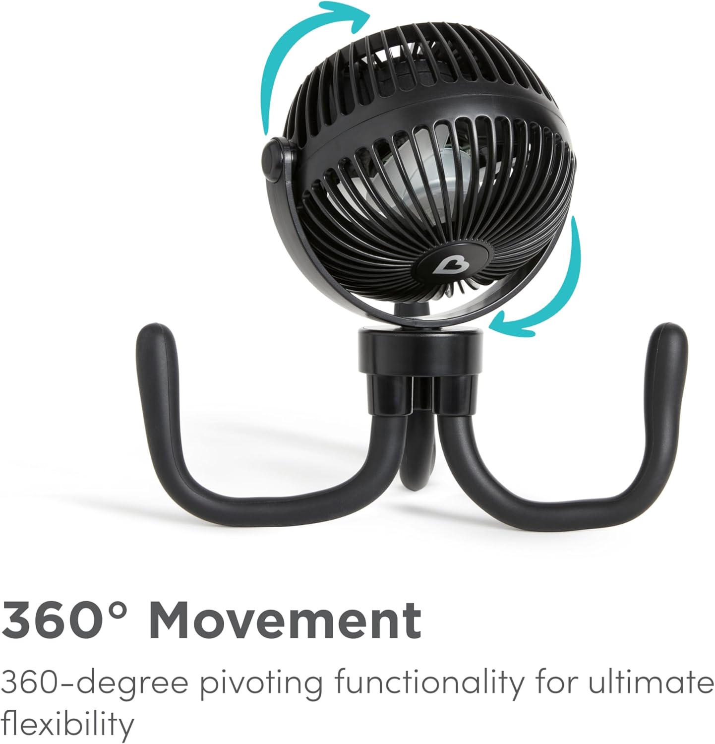 Detalle de Munchkin Pram Fan: 360° Mini Portable Stroller Fan with 4 Speeds and LED Lights