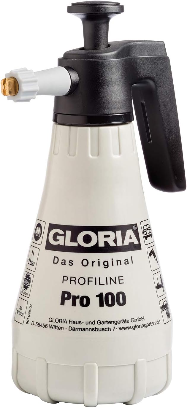 Detalle de GLORIA Hobby 100 Sprühflasche 1 L – Präzisions-Drucksprüher für Garten, Balkon und Zimmerpflanzen