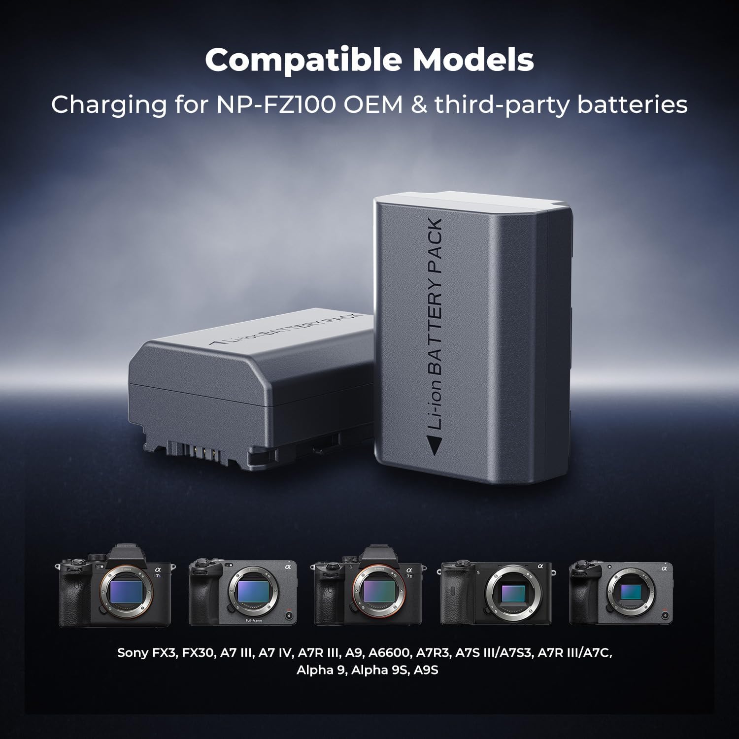Thumbnail 2 de K&F CONCEPT NP-FZ100 2600mAh doppia batteria
