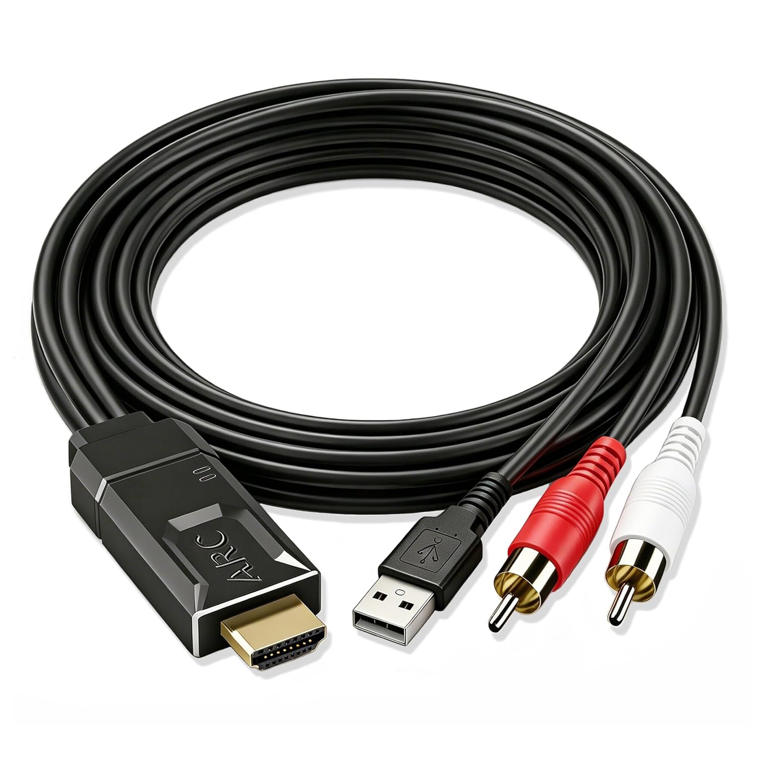 Detalle de SDKDZKG SDK-A807 HDMI eARC/ARC-naar-RCA-converter, 192 kHz en CEC