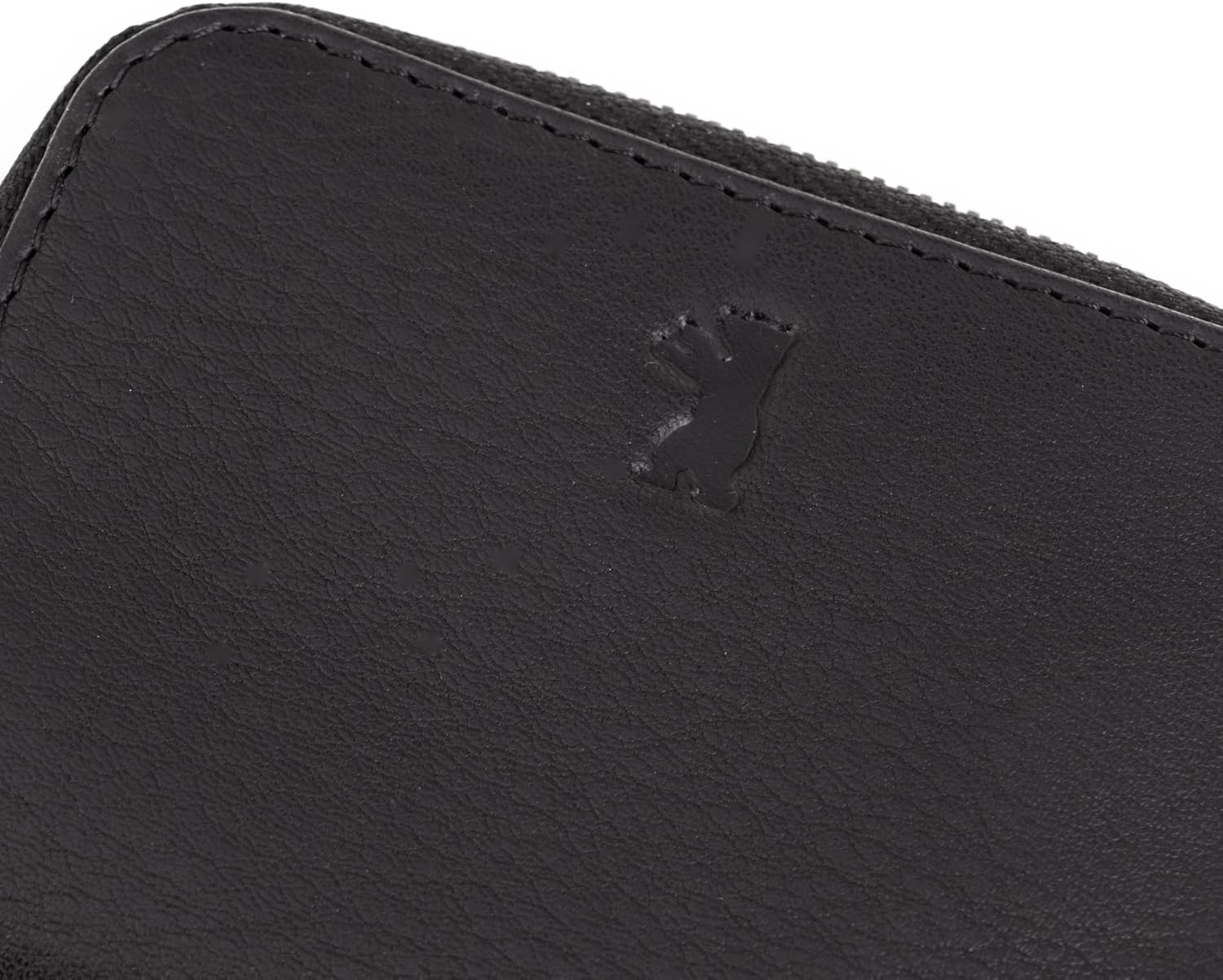 Detalle de Berliner Bags Premium Geldbörse Braga – Kleine Geldbörse aus Leder mit RFID-Schutz, Schwarz