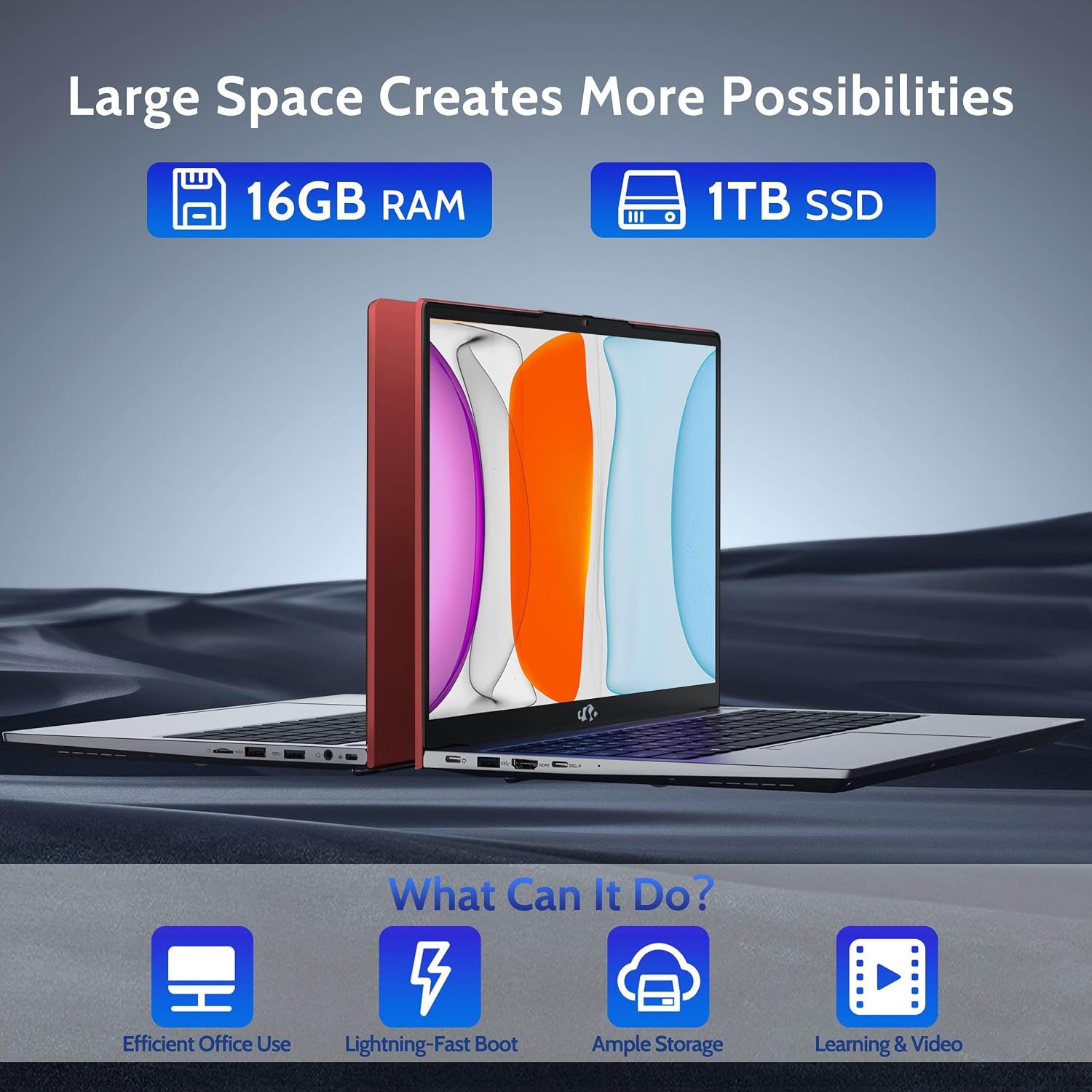 Detalle de NIMO 15.6 IPS FHD Laptop 16GB 1TB