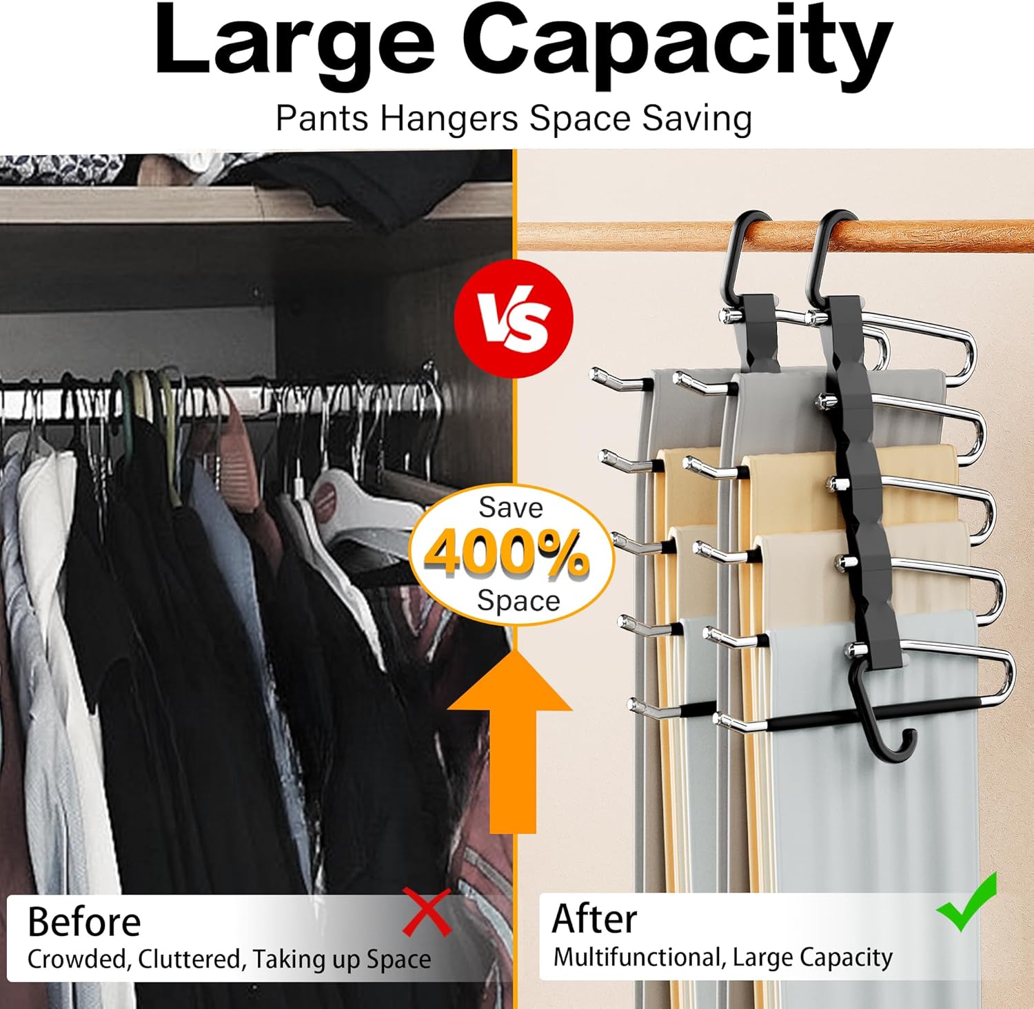 Detalle 2 de Pants Hangers Space Saving 2-Pack — Closet Organizer