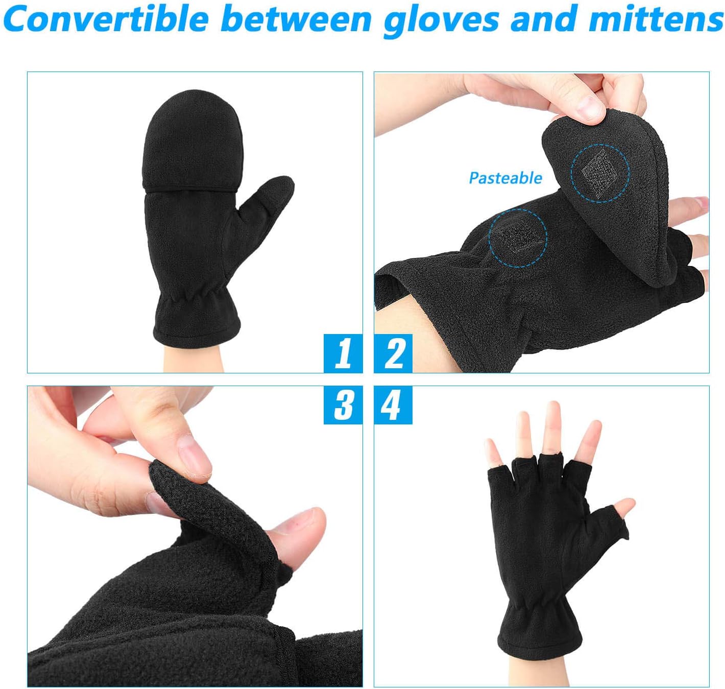 Detalle 2 de OZERO Convertible Winter Gloves, Model 9042