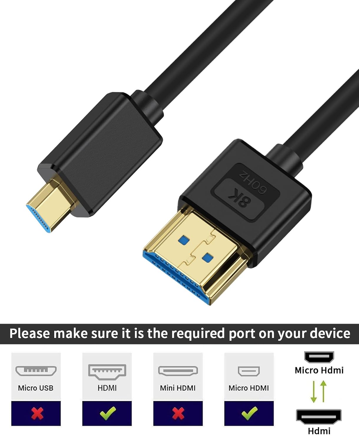 Thumbnail 4 de Maxhood Ultra Thin Micro HDMI to HDMI 0.3M