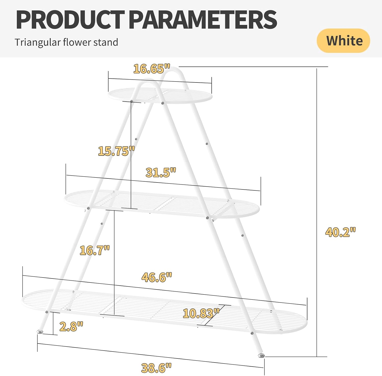 Detalle de Furshus Metal Plant Stand, 3-Tier