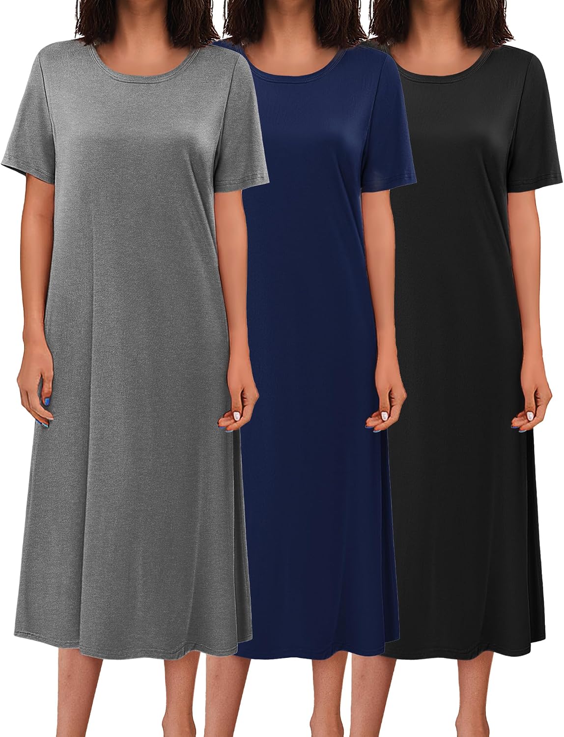 Thumbnail 6 de Ekouaer Women's Nightgowns, 3-Pack