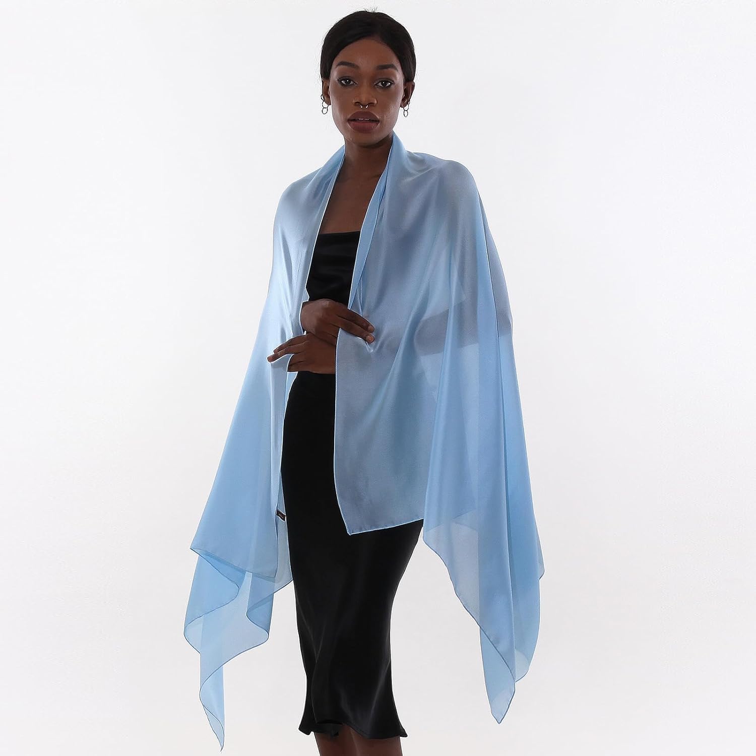 Thumbnail 4 de Sciarpa Donna Leggera Scialle Elegante Cerimonia in Pashmina Sintetica – Stile e Versatilità per Primavera/Estate