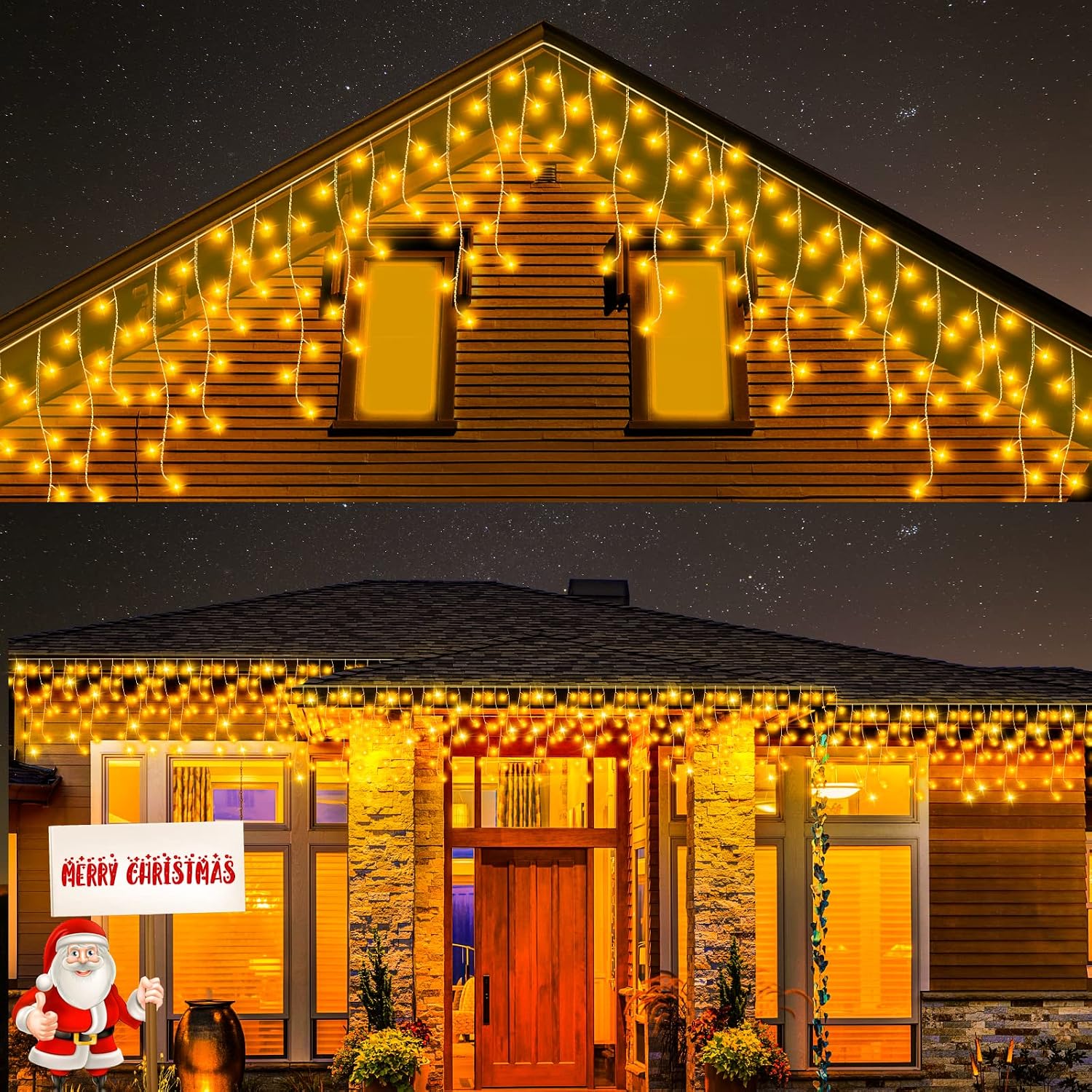 Detalle de cshare Icicle Lights 20M Warm White 🎄