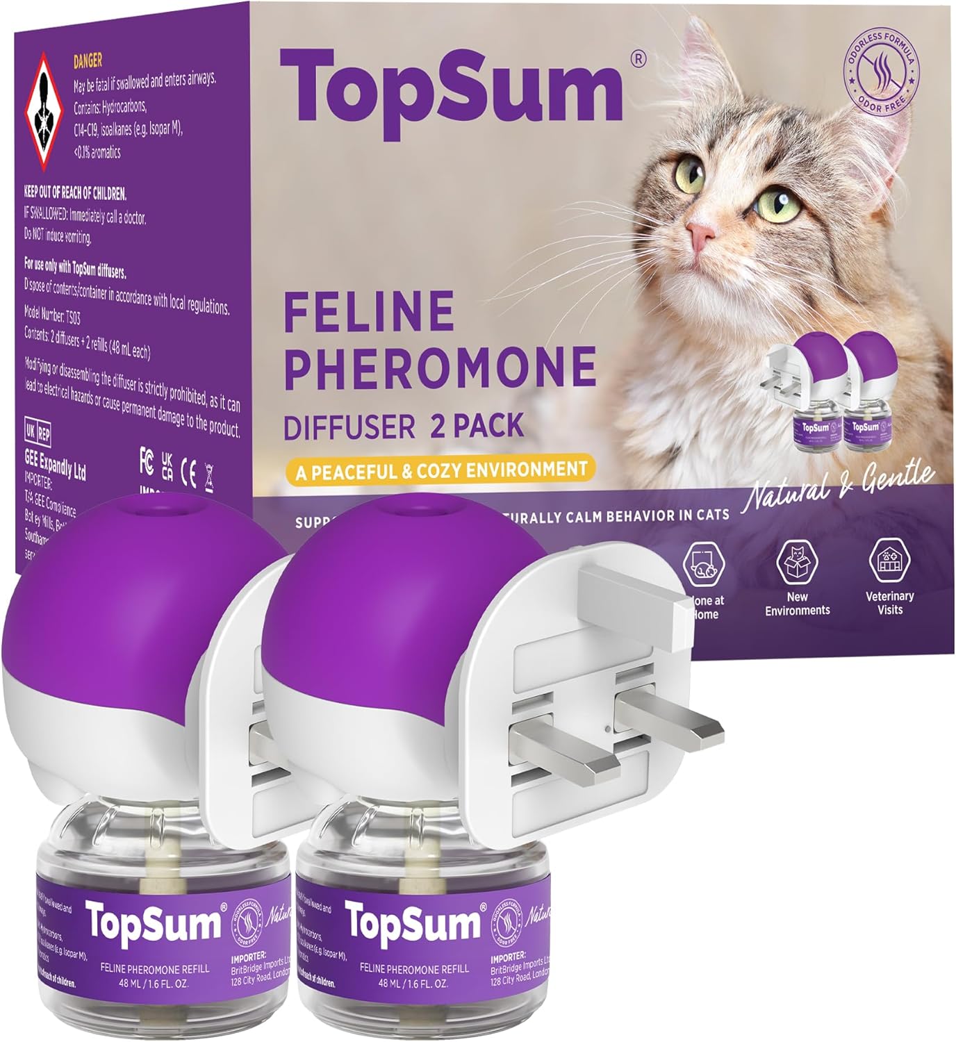 Thumbnail 6 de TopSum Cat Calming Plug-in Diffuser: Premium Cat Pheromone Diffuser Kit