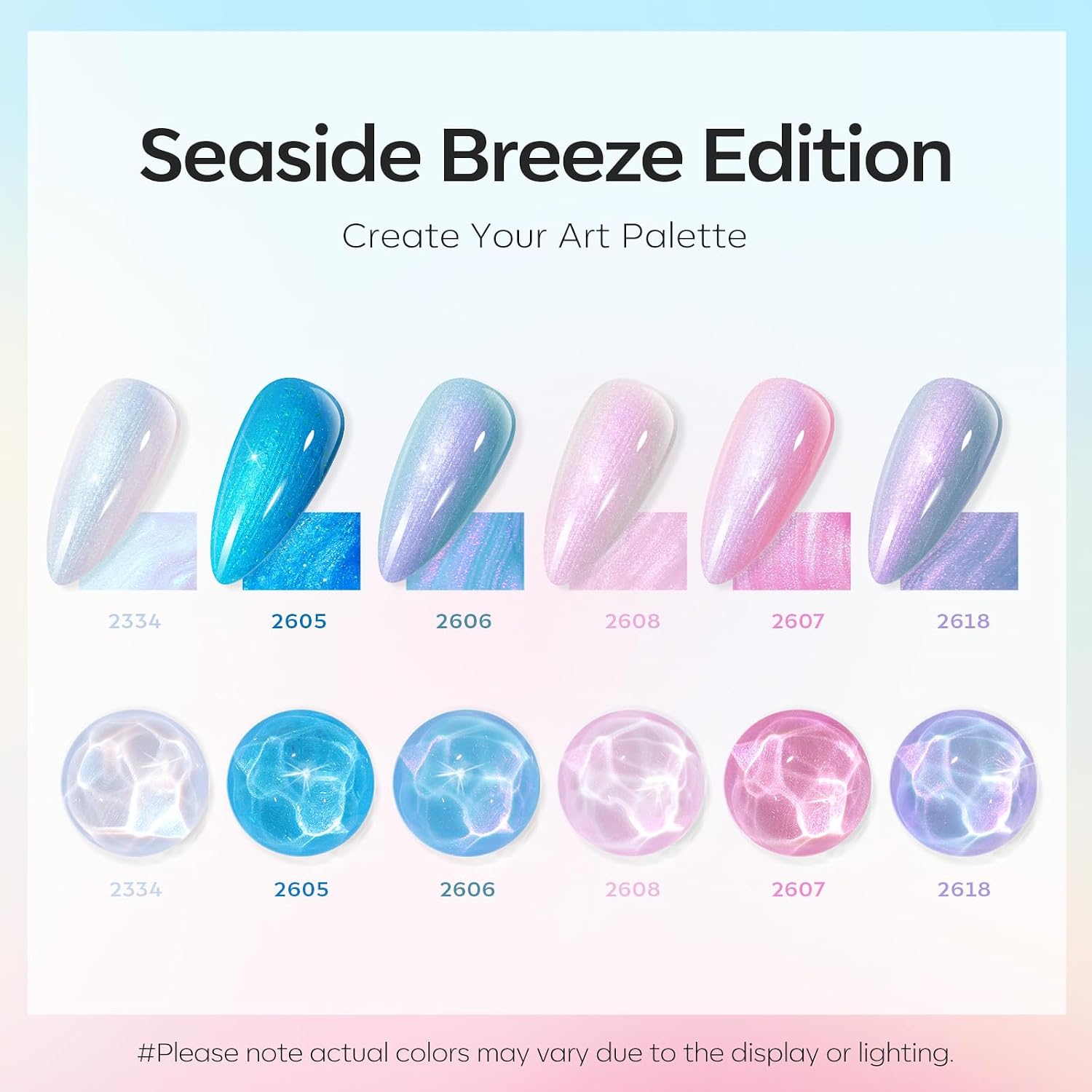 Detalle 2 de Modelones Glitter Gel Nail Polish Set, 6 Colors