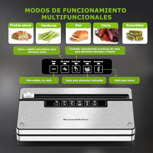 Thumbnail 1 de Bonsenkitchen Envasadora al Vacío con 5 modos y Bolsas 🍽