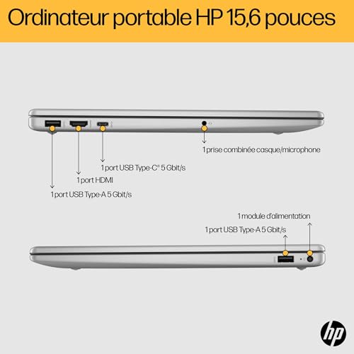 Thumbnail 7 de HP 15-fc0005sf — Portable 15,6" FHD, Ryzen 5 7520U, 8 Go RAM, 512 Go SSD, Windows 11, clavier AZERTY