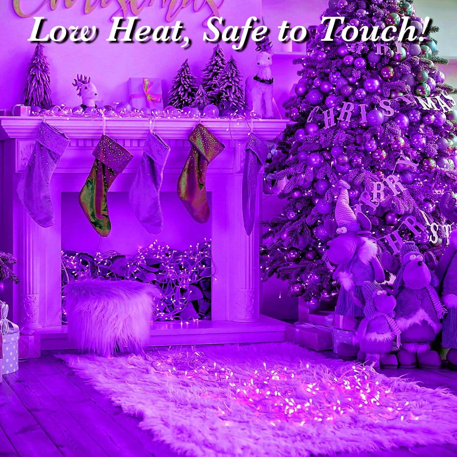 Thumbnail 6 de Gcstnn Battery Fairy Lights, 3M 30 LED – Purple, IP65, Battery Operated with Timer