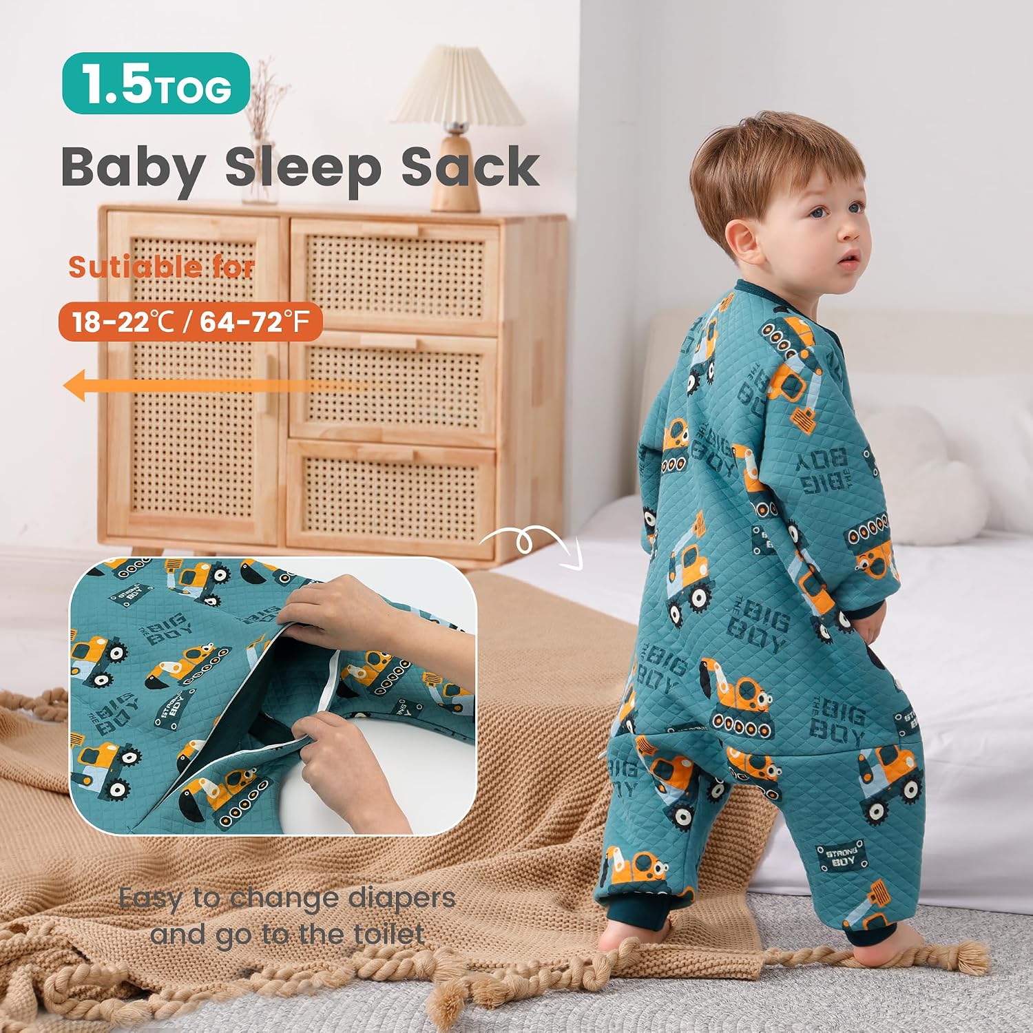 Detalle 1 de Toddler sleeping bag 1.5 TOG, 2-3 years