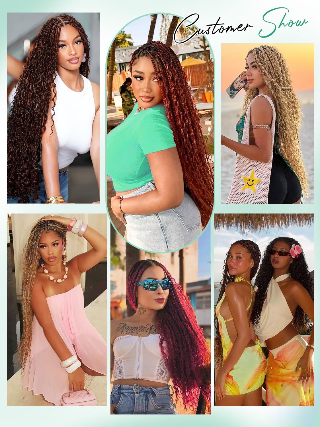 Thumbnail 5 de Boho Curly Braiding Hair 18 Inch 160g (5pcs) – 100% Virgin Brazilian Human Hair for Knotless & Bohemian Styles