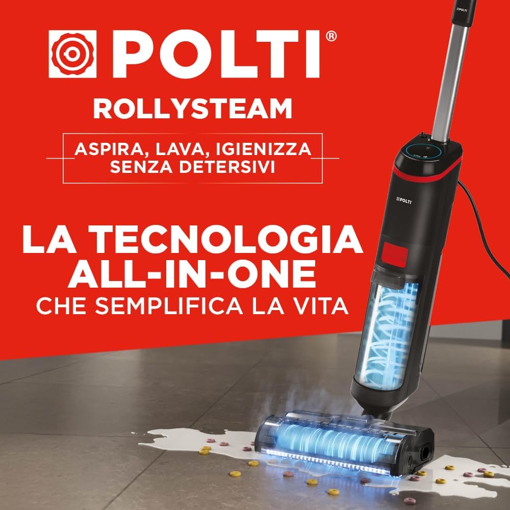 Thumbnail 1 de Polti Rollysteam WD20: Lavapavimenti a vapore e aspirapolvere 750 W, pulizia in un solo passaggio