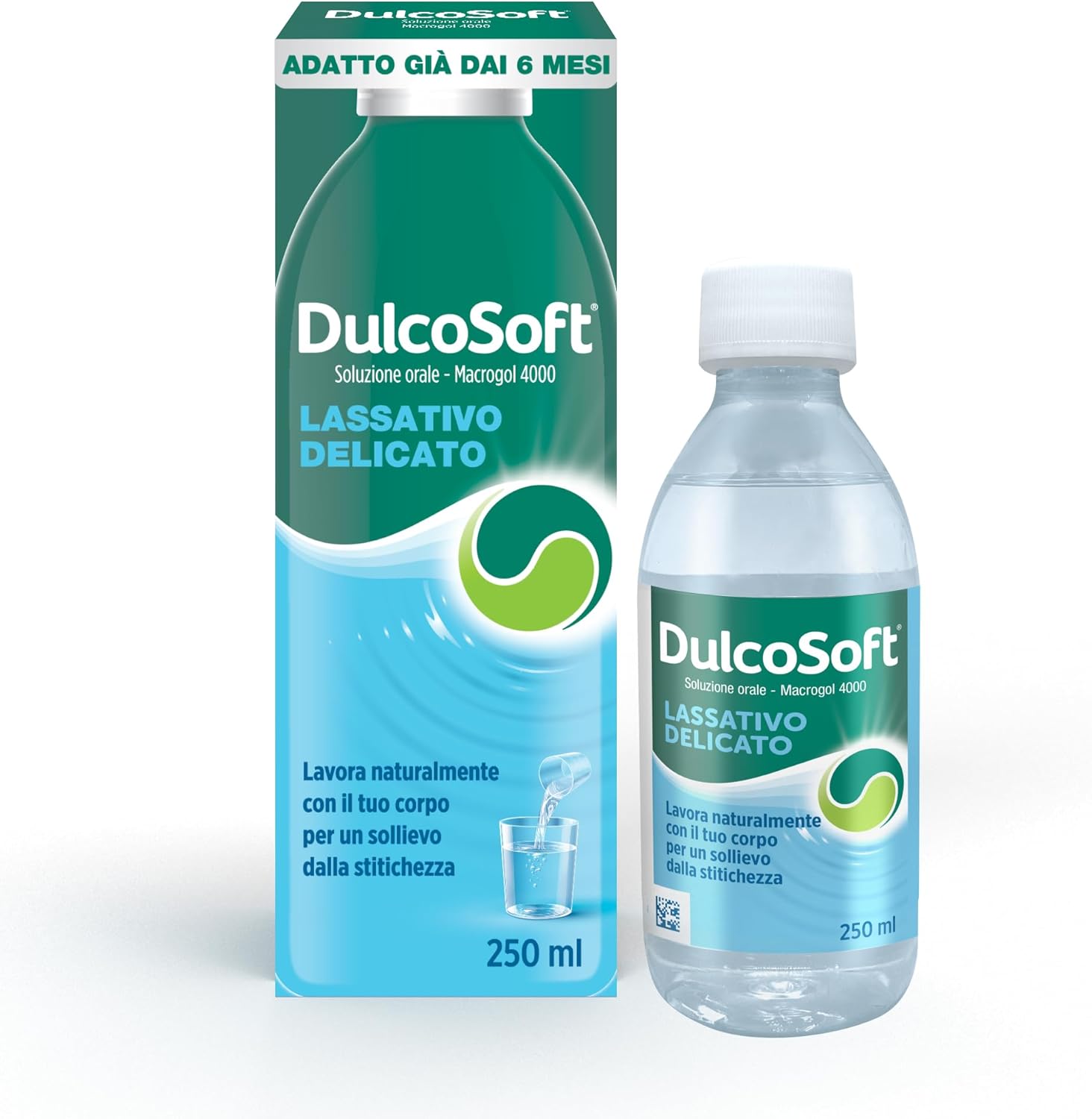 Detalle de DulcoSoft Lassativo con Macrogol 4000 – Soluzione orale 250 ml