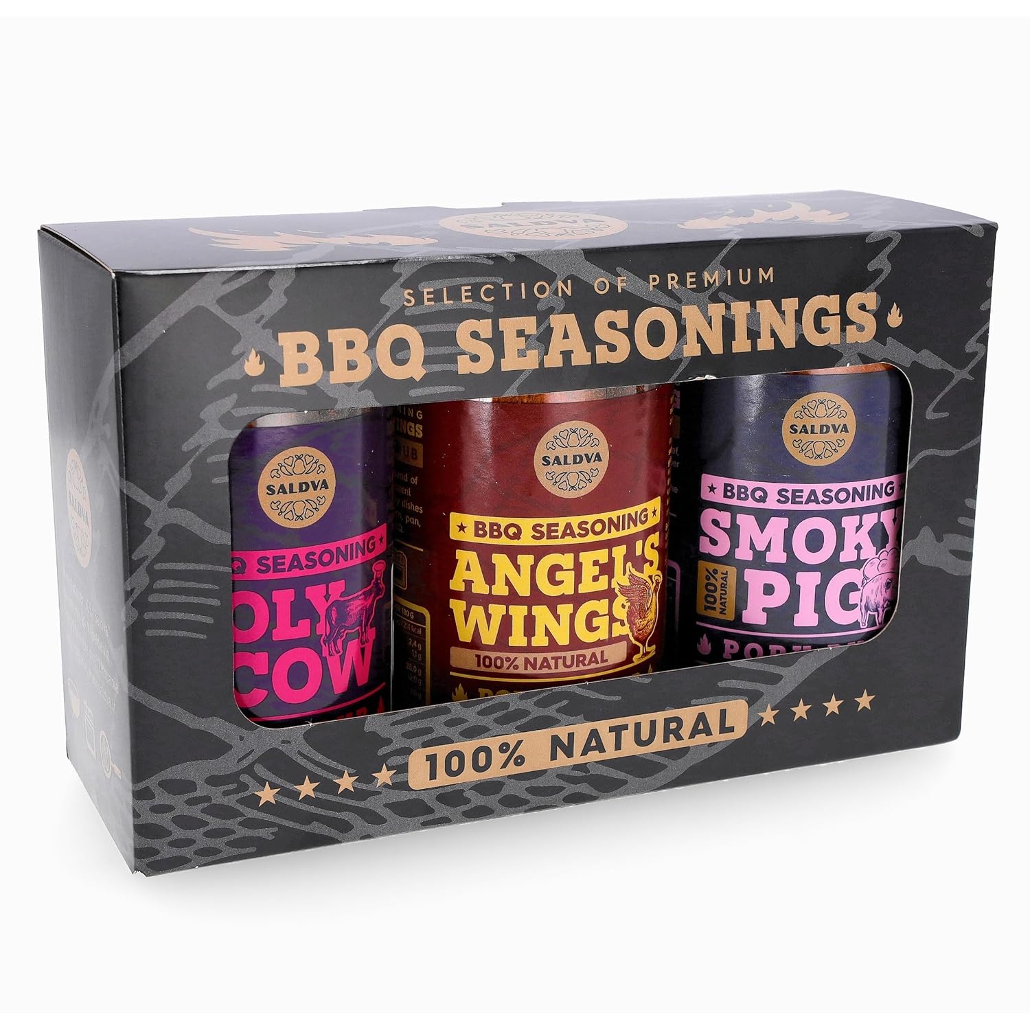 Detalle de Premium BBQ Gewürzset Packung mit 3 🌶